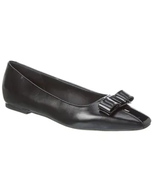 Ferragamo Siwar Bow Leather Ballet Flat