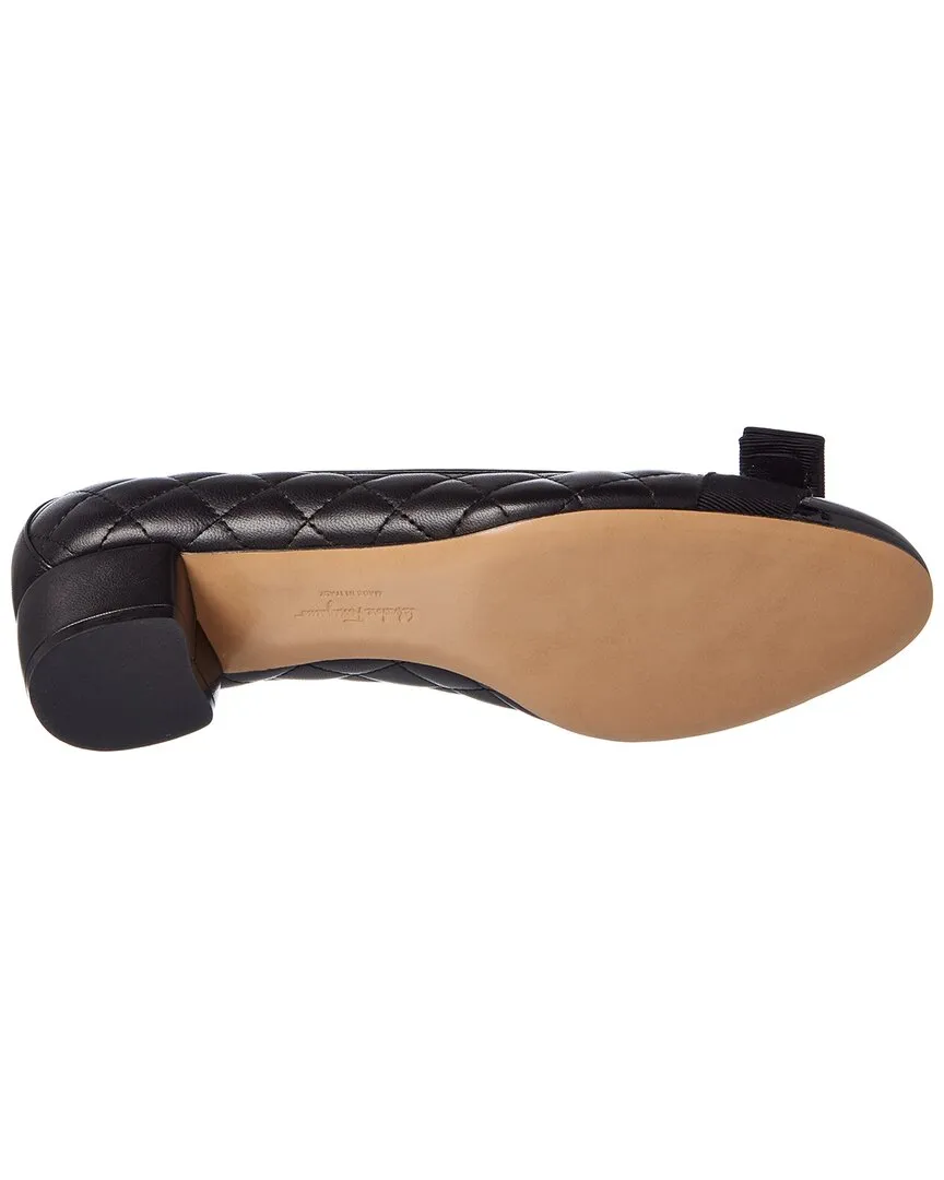 Ferragamo Vara Quilted Leather Pump