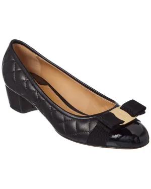 Ferragamo Vara Quilted Leather Pump