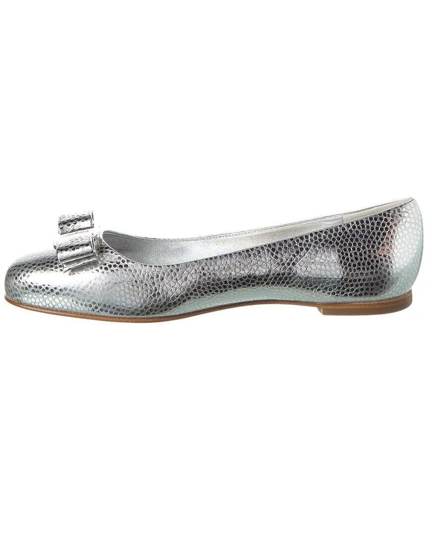 Ferragamo Varina Leather Ballet Flat