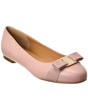 Ferragamo Varina Leather Ballet Flat
