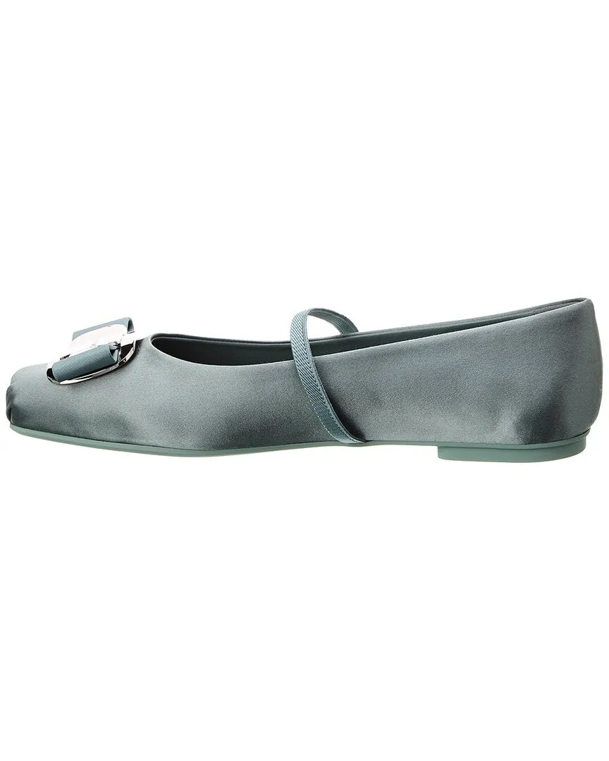 Ferragamo Zina T Satin Ballet Flat