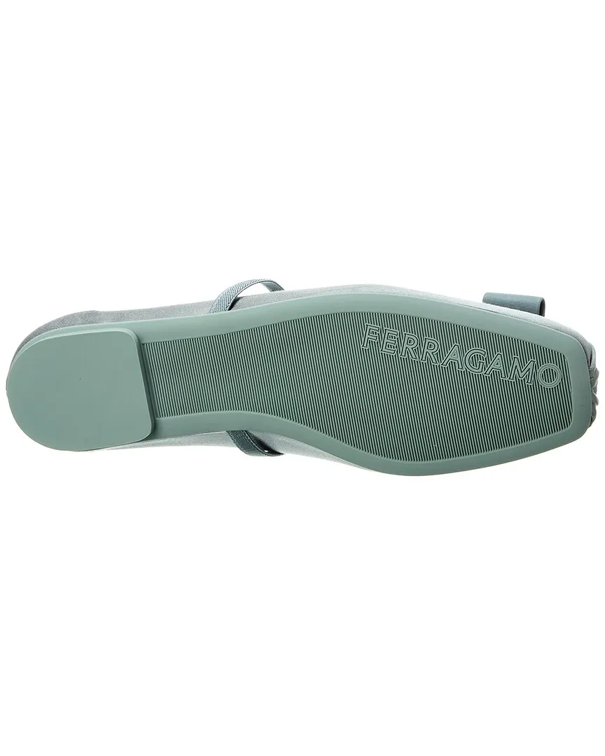 Ferragamo Zina T Satin Ballet Flat