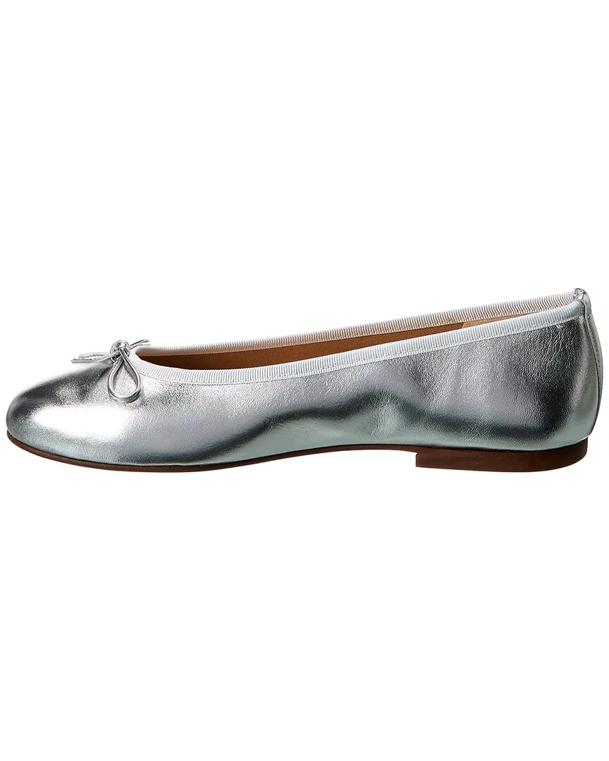 French Sole Emerald Leather Flat