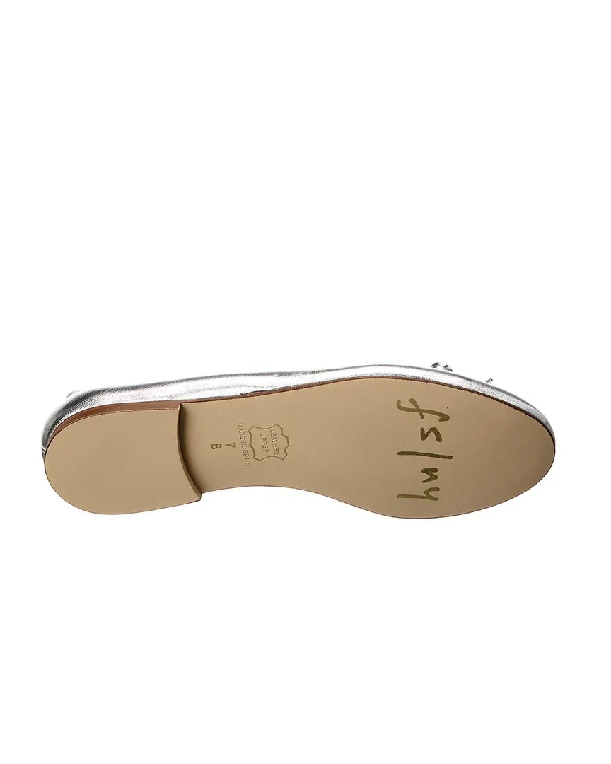 French Sole Emerald Leather Flat
