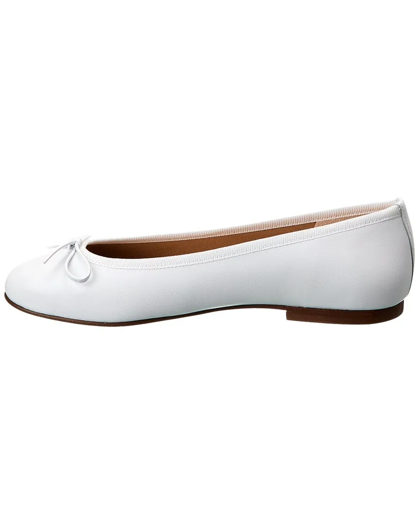 French Sole Emerald Leather Flat