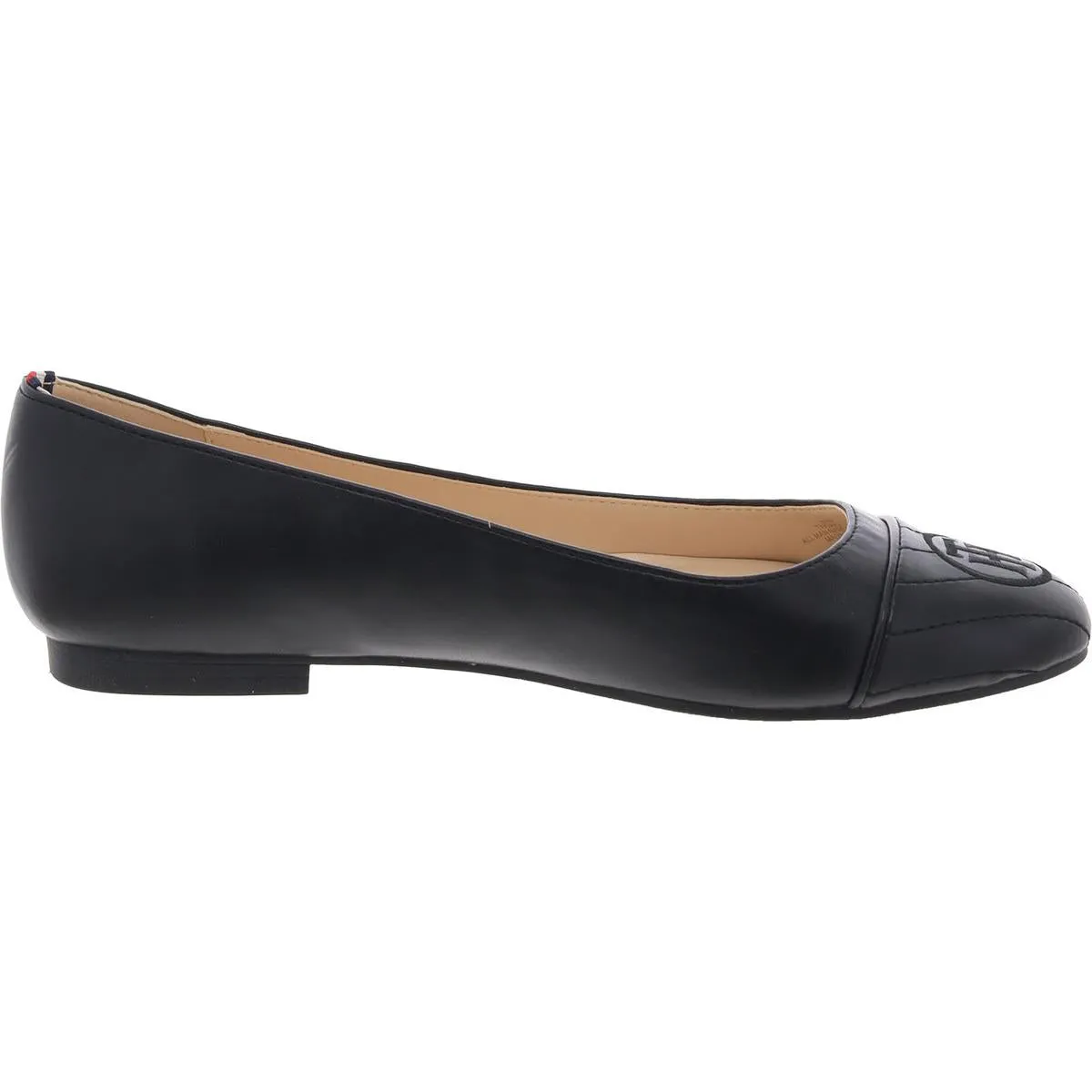 GAHV1 Womens Logo Faux Leather Ballet Flats
