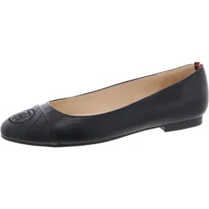 GAHV1 Womens Logo Faux Leather Ballet Flats