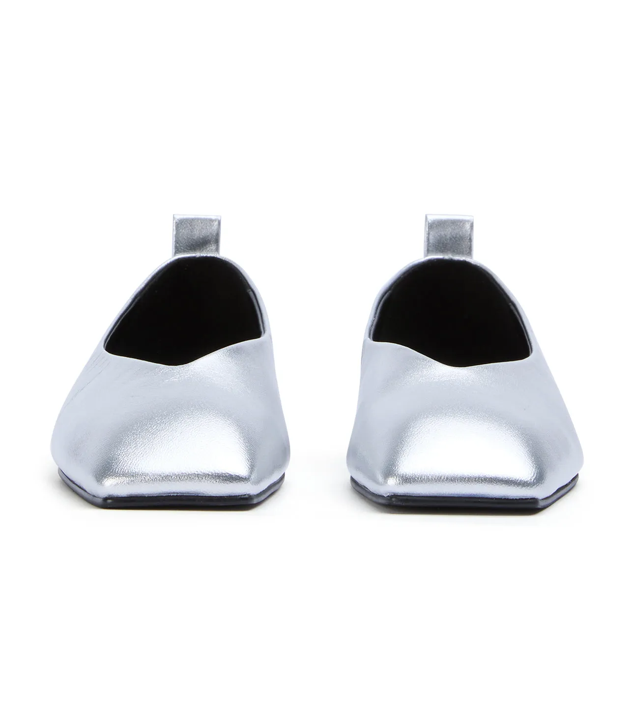 Hazel Silver Nappa Metallic