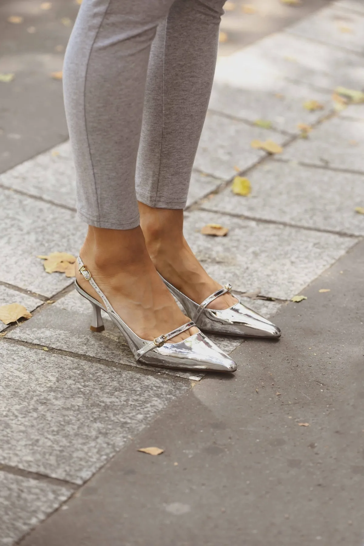 Ines Pump In Silver Specchio