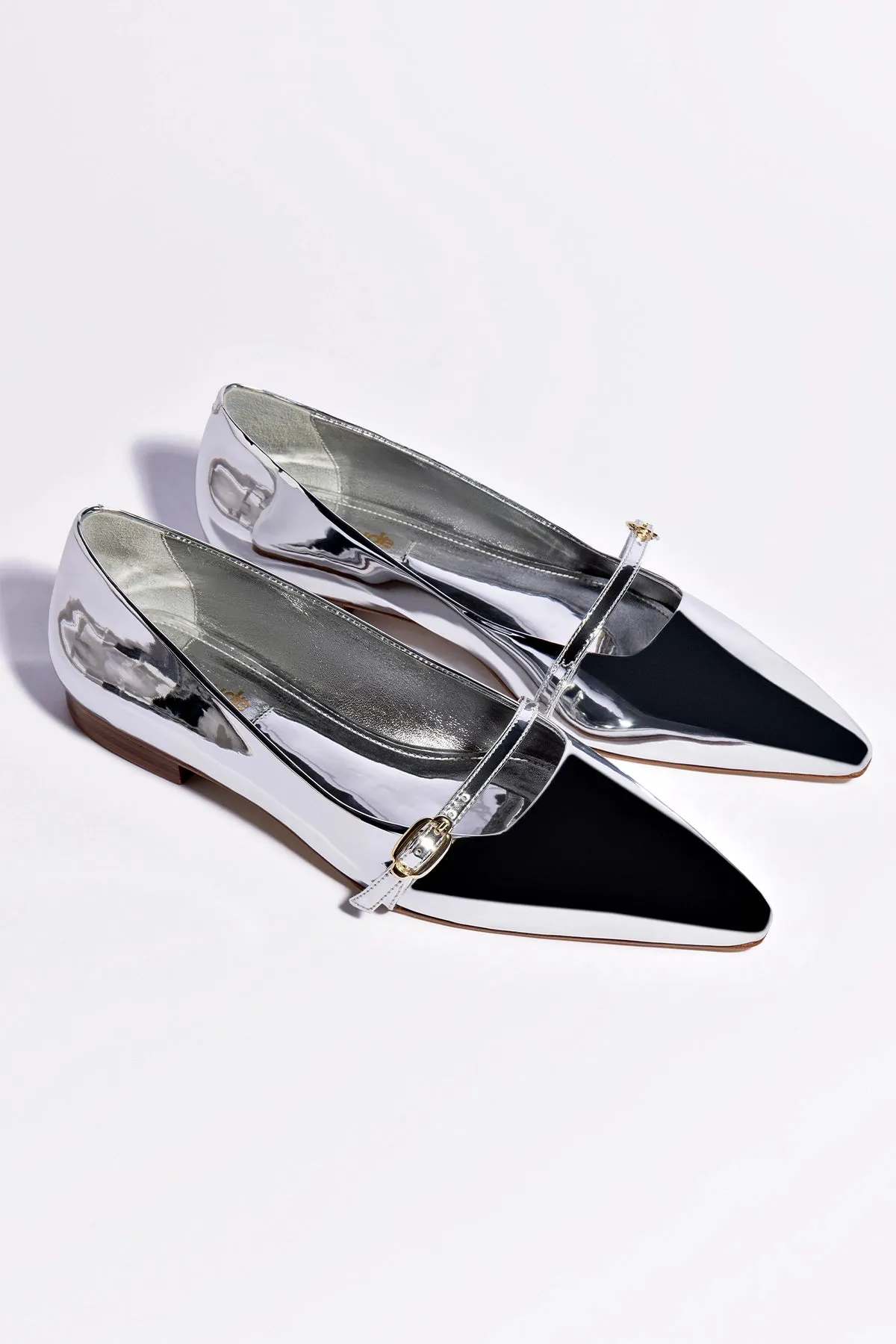 Irene Flat In Silver Specchio