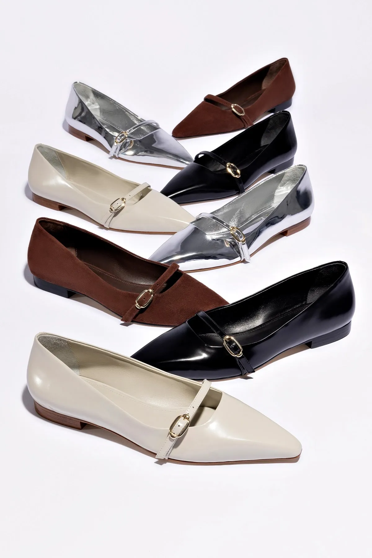 Irene Flat In Silver Specchio
