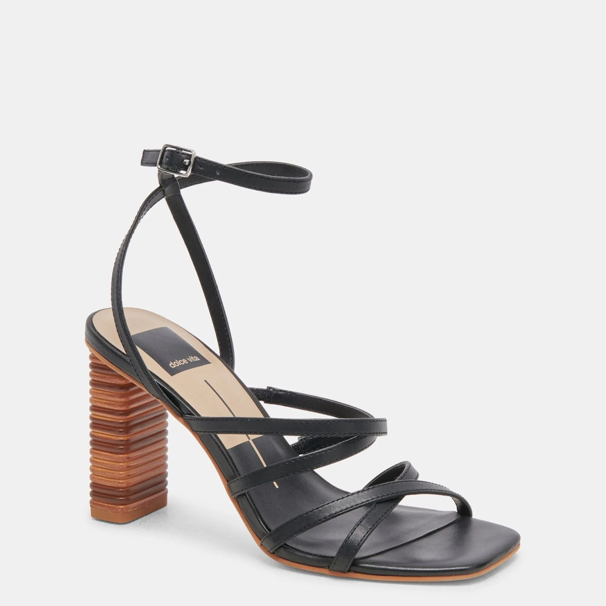 JENKO HEELS BLACK LEATHER