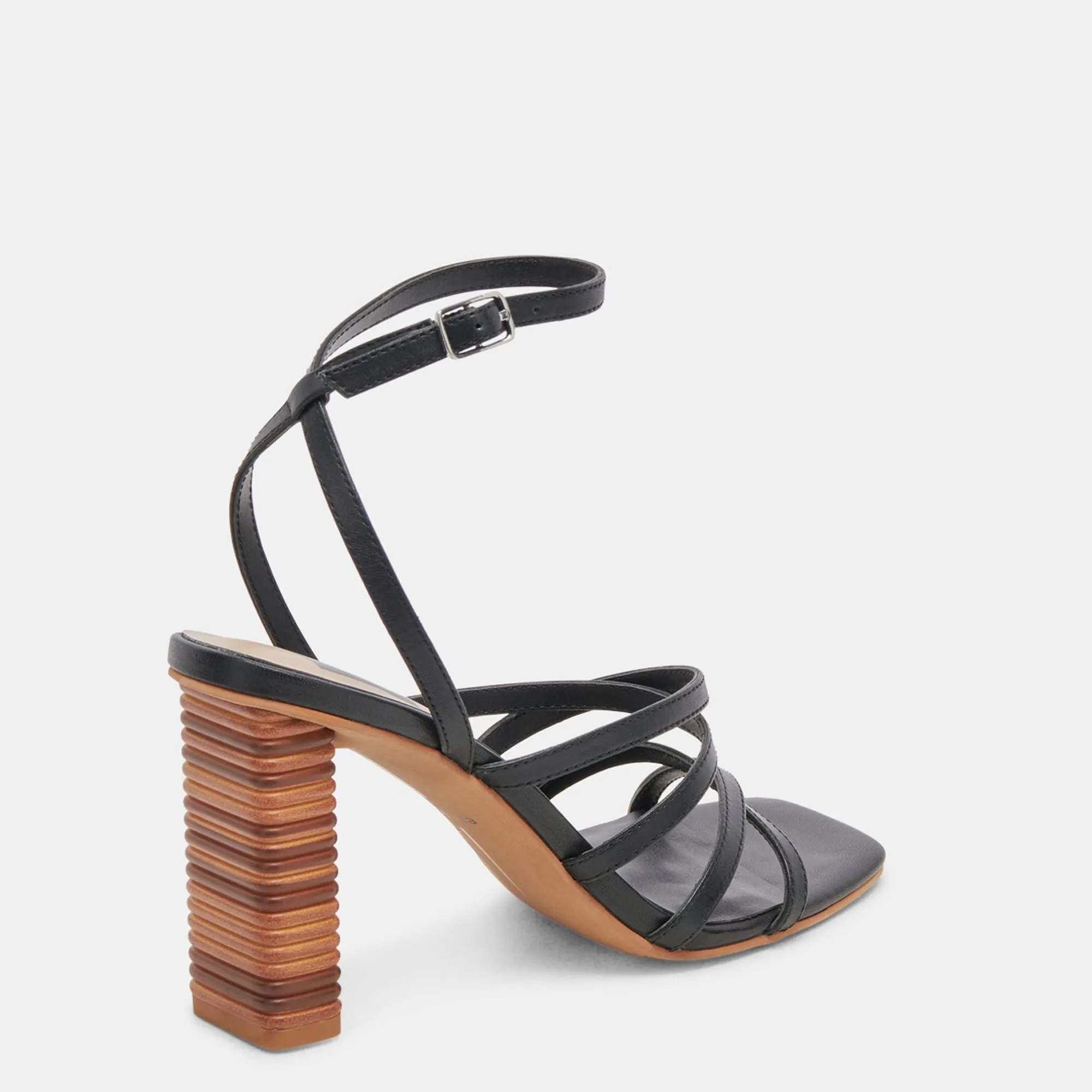 JENKO HEELS BLACK LEATHER