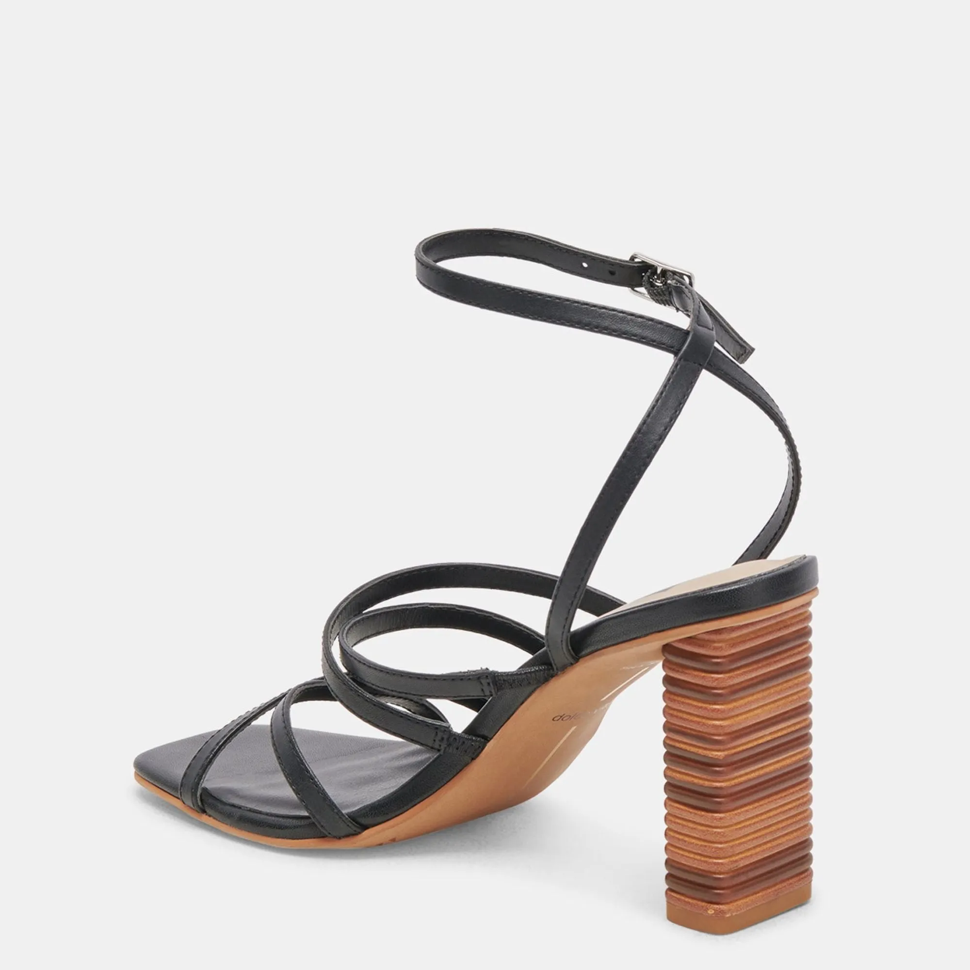 JENKO HEELS BLACK LEATHER
