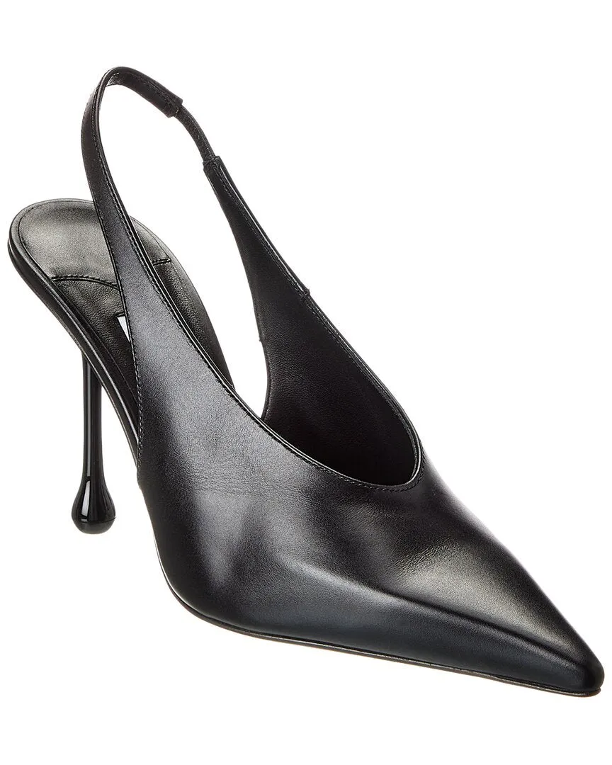 Jimmy Choo Isa 95 Leather Slingback Pump