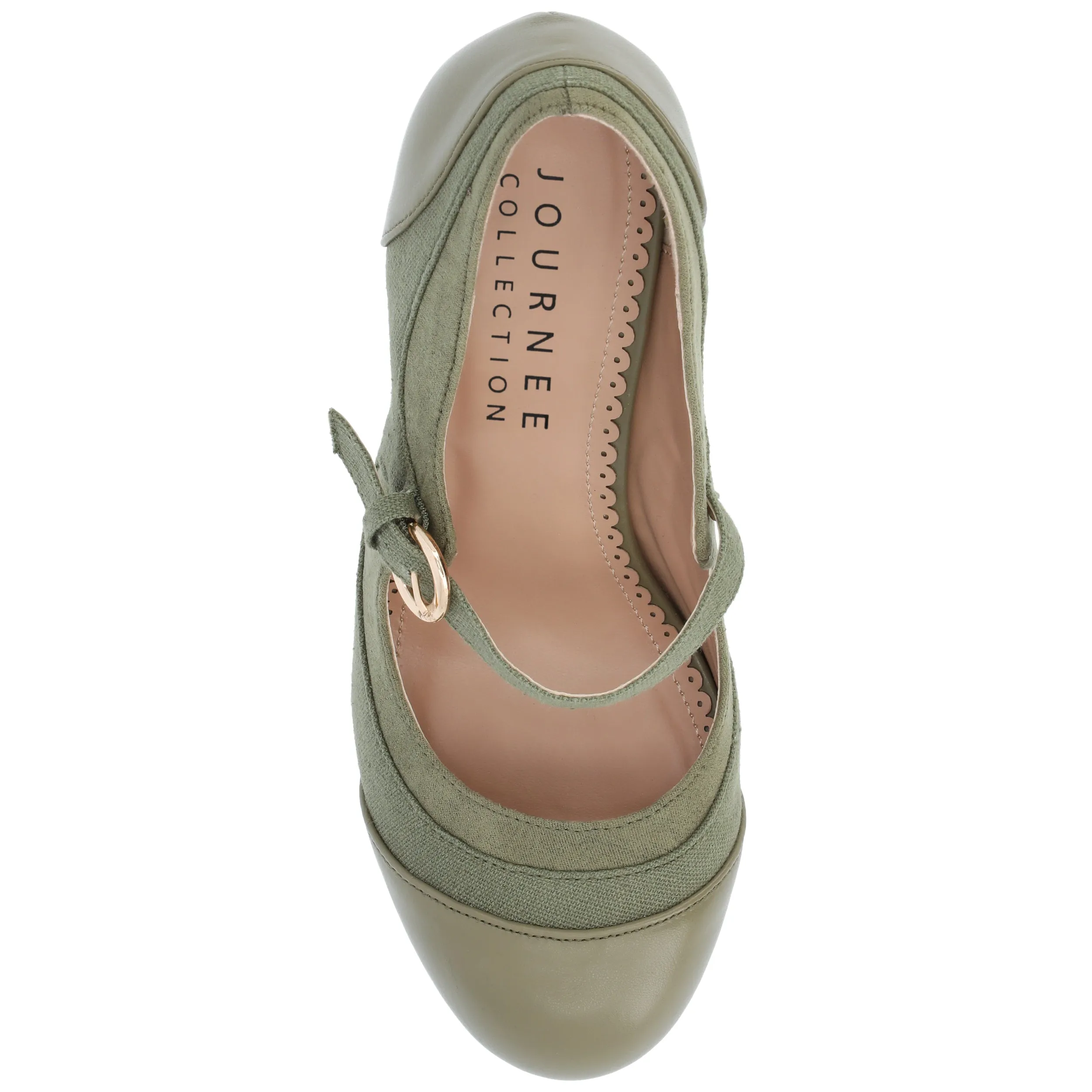 Journee Collection Womens Siri Medium and Wide Width Round Toe Block Heel Mary Jane Pumps