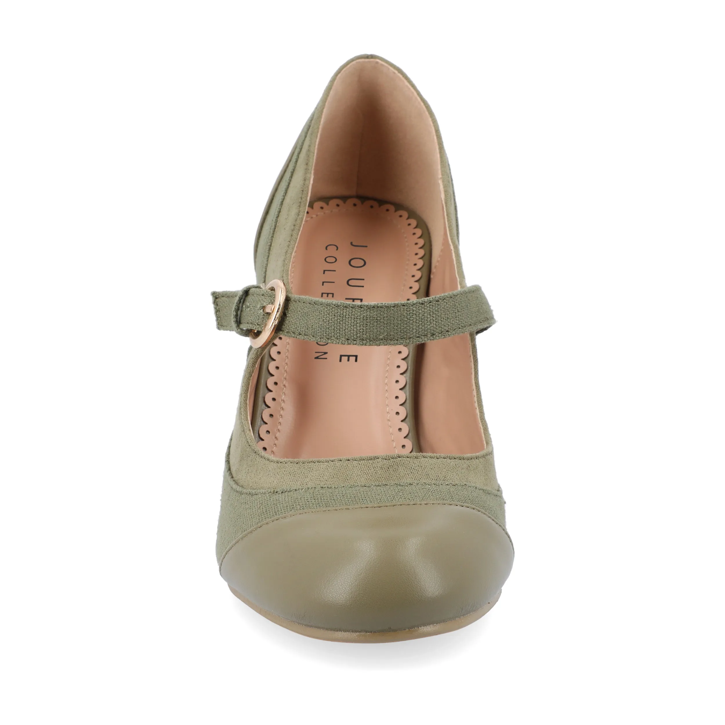 Journee Collection Womens Siri Medium and Wide Width Round Toe Block Heel Mary Jane Pumps