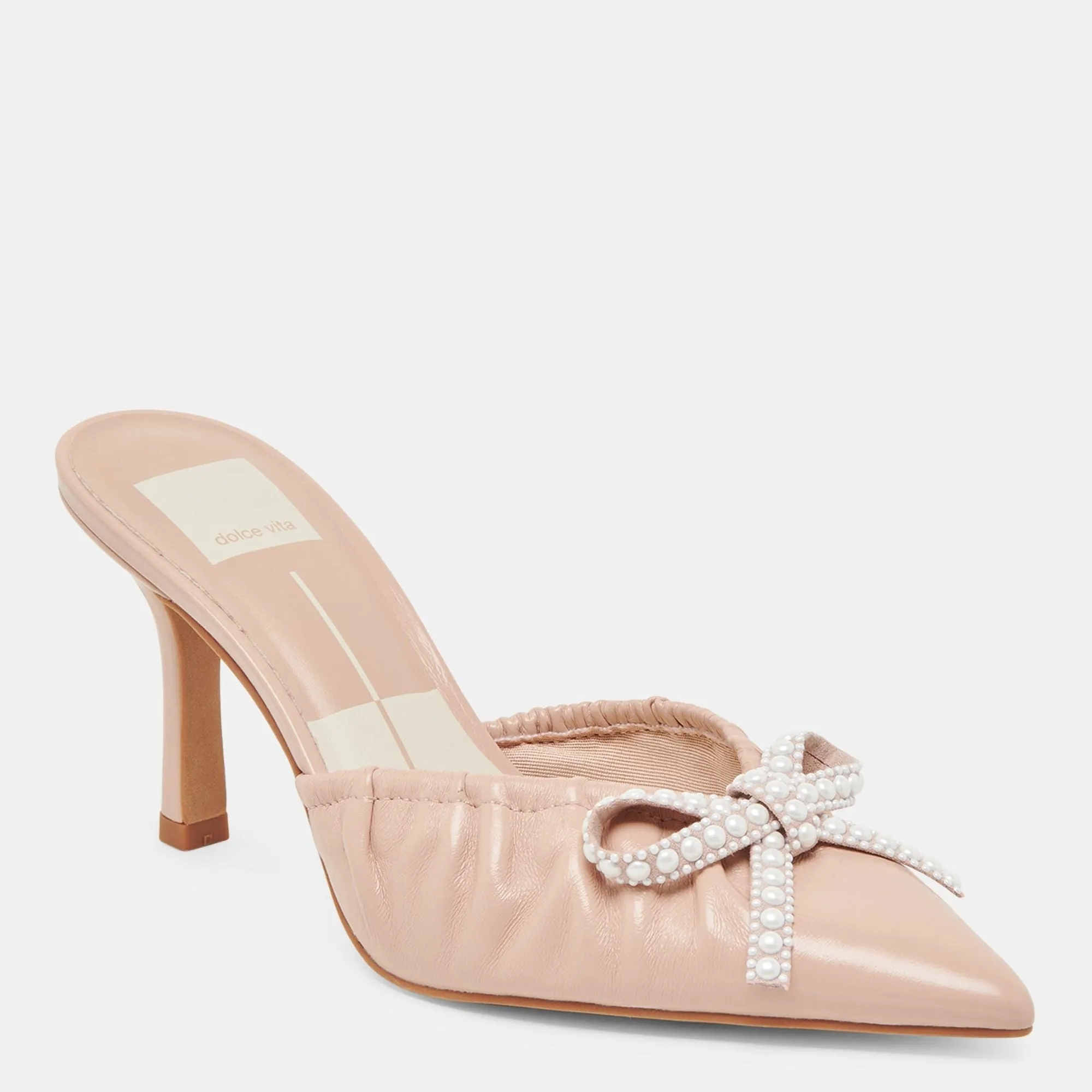 Kairi Pearl Heels Blush Crinkle Patent