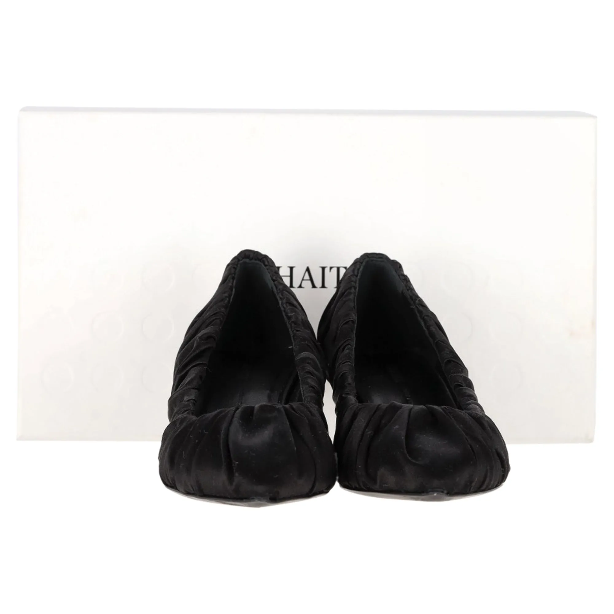 Khaite Palmero Ruched Kitten-Heel Pumps in Black Silk
