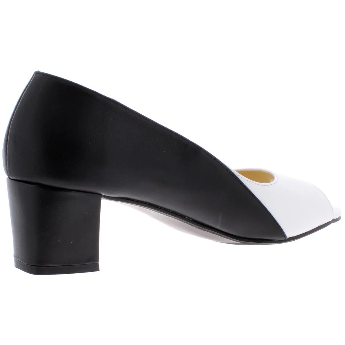 Lena Womens Leather Colorblock Pumps