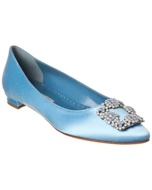 Manolo Blahnik Hangisi Satin Flat