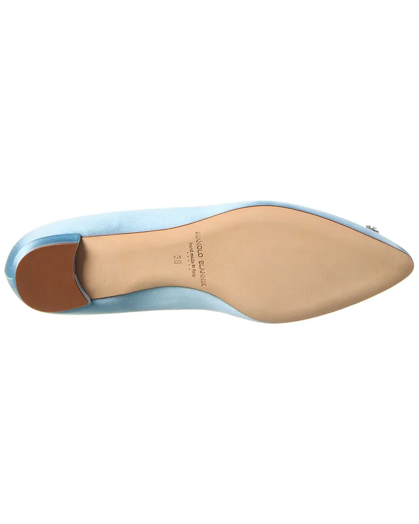 Manolo Blahnik Hangisi Satin Flat