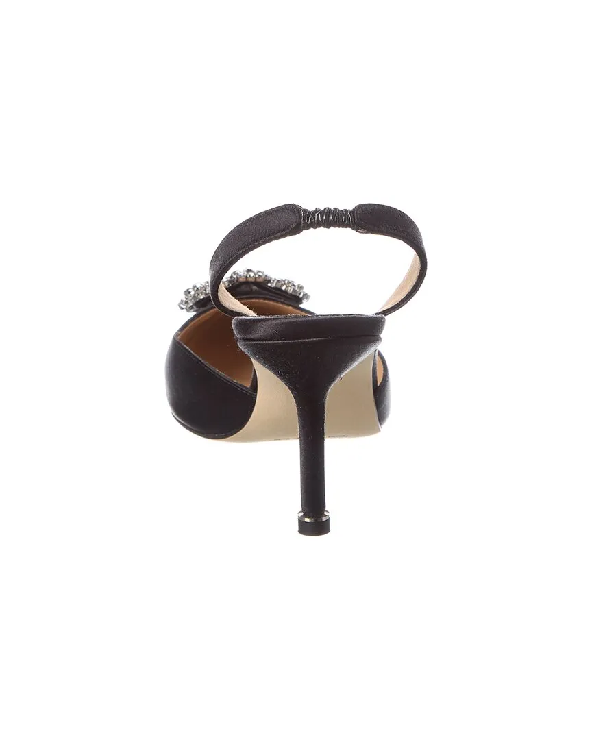 Manolo Blahnik Hangisli 70 Satin Slingback Pump