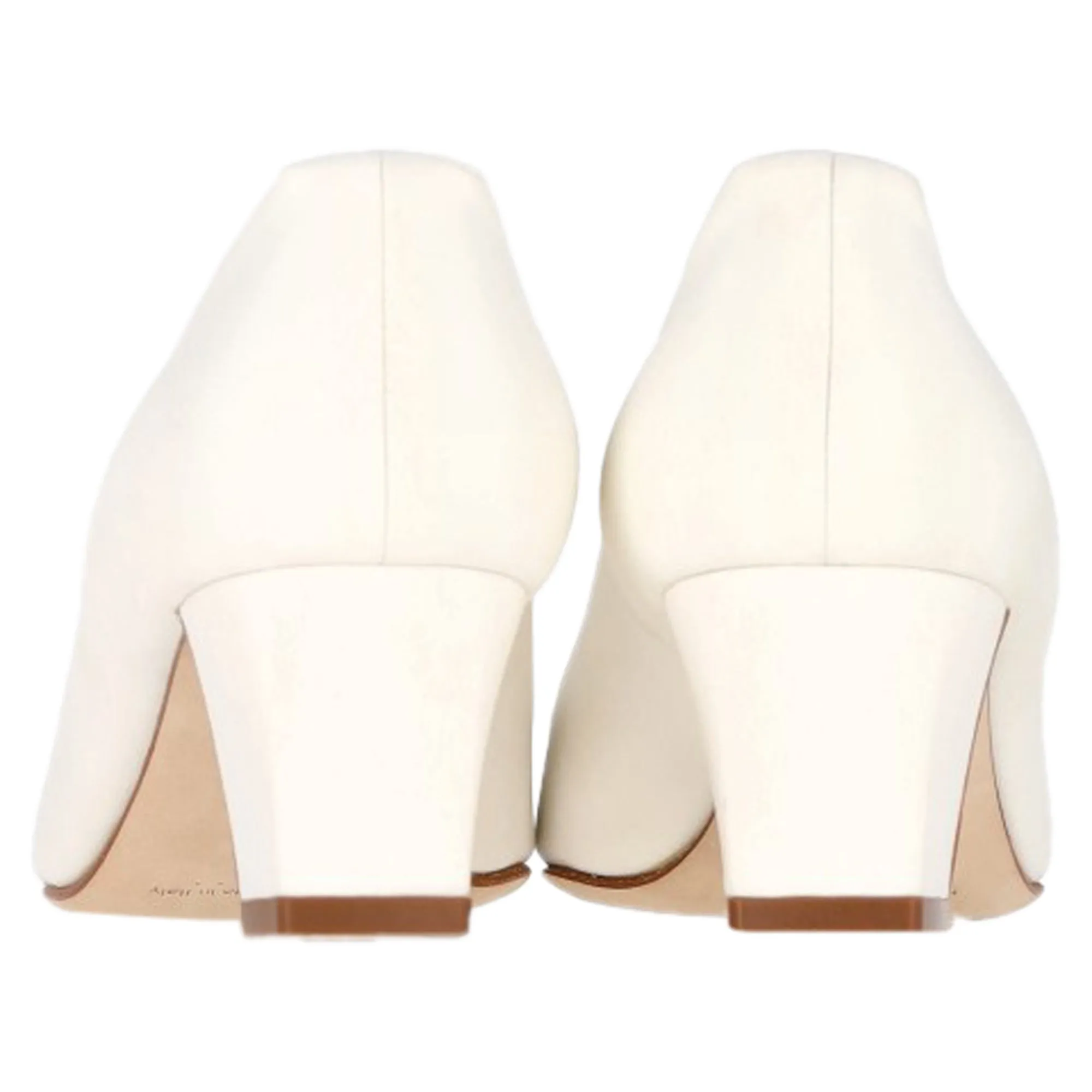 Manolo Blahnik Okkava Embellished Block-Heeled Pumps in White Satin