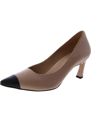 Mara Womens Leather Pointed Toe Pumps