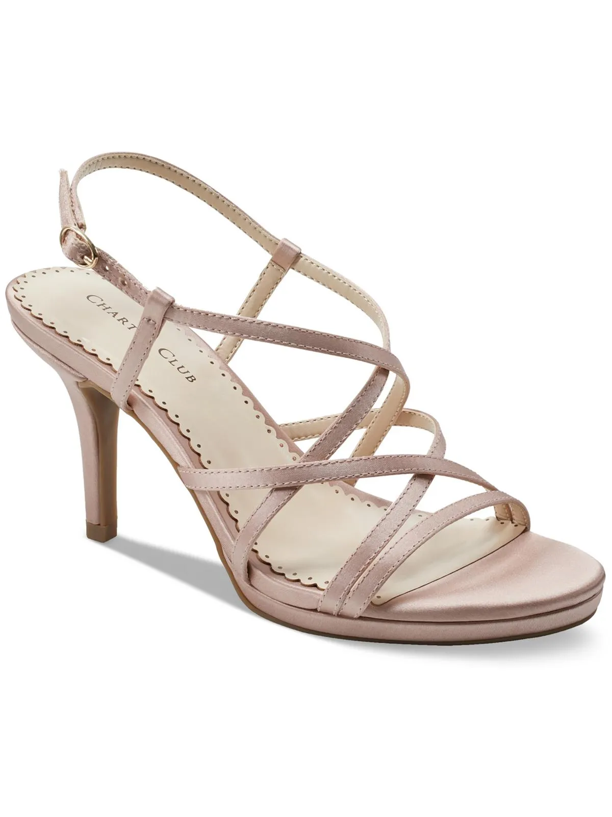 Merlott Womens Strappy Dressy Kitten Heels