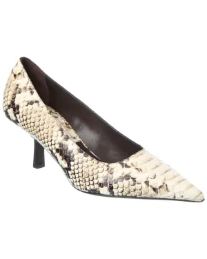 Michael Kors Frankie Runway Python-Embossed Leather Pump