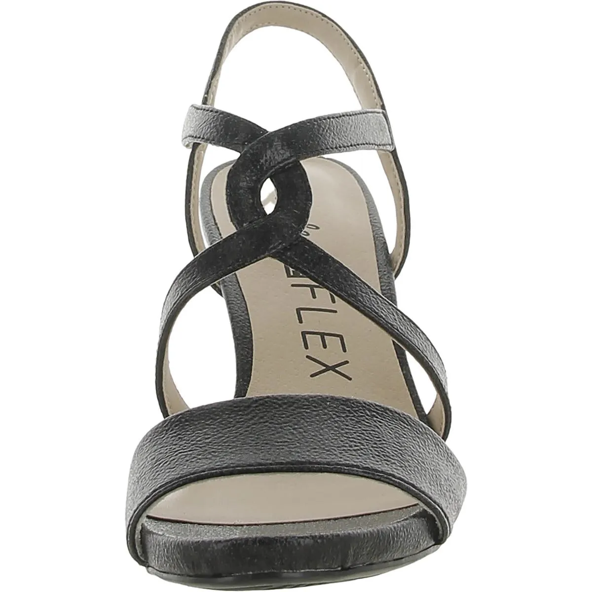 MINGLE Womens Open Toe Ankle Strap Pumps