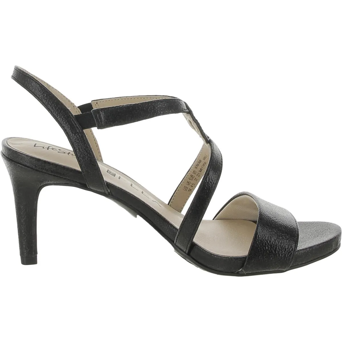 MINGLE Womens Open Toe Ankle Strap Pumps