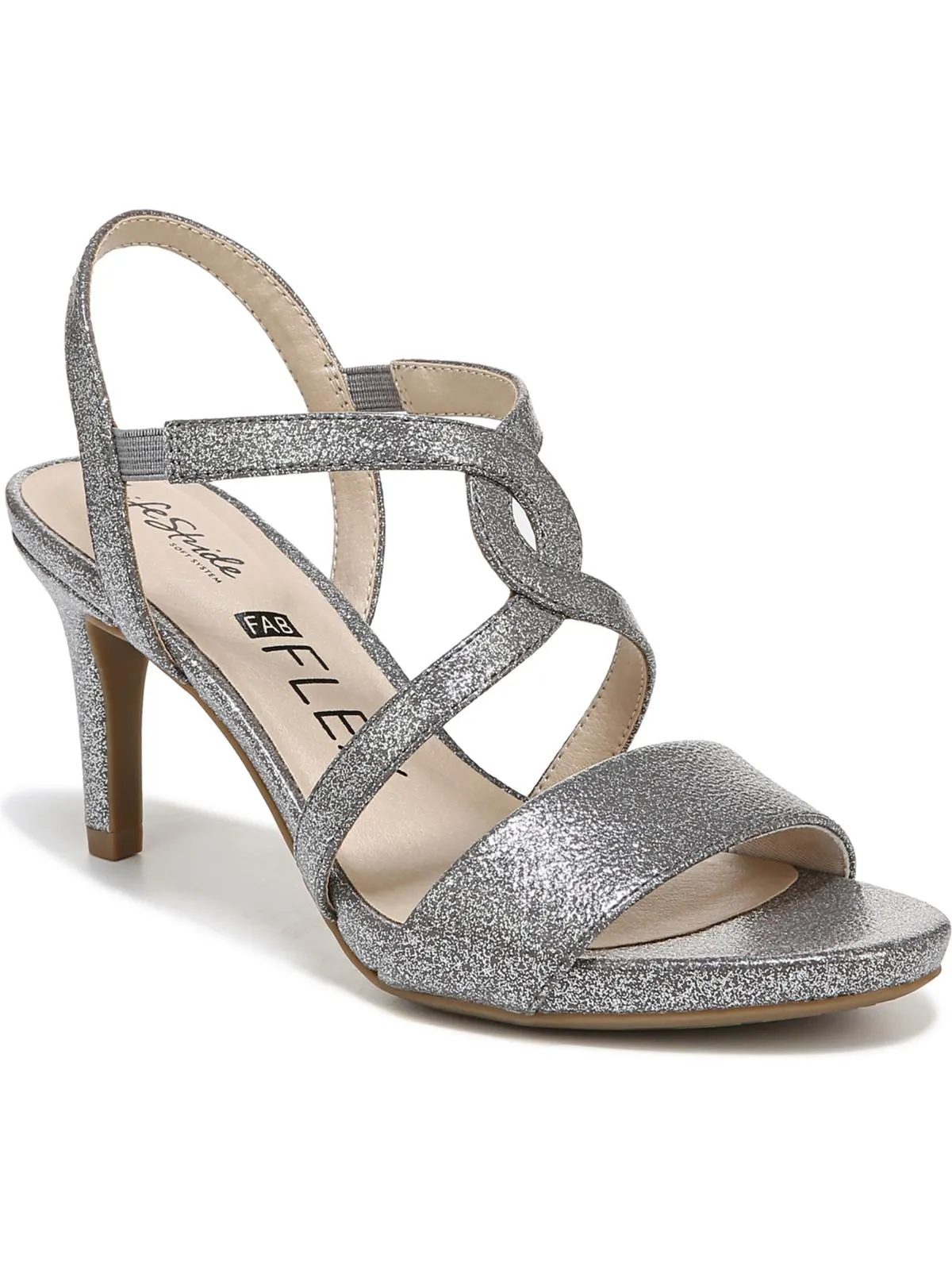 MINGLE Womens Open Toe Ankle Strap Pumps