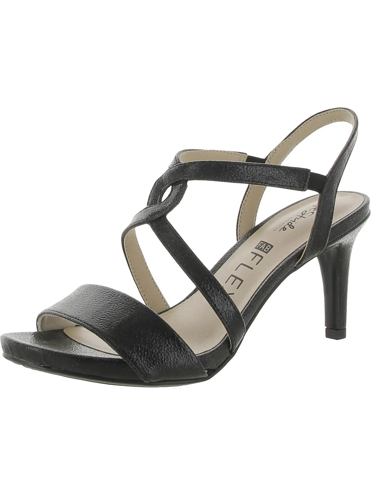 MINGLE Womens Open Toe Ankle Strap Pumps