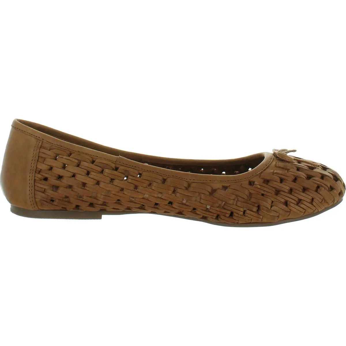 MOGENI Womens Leather Ballet Flats