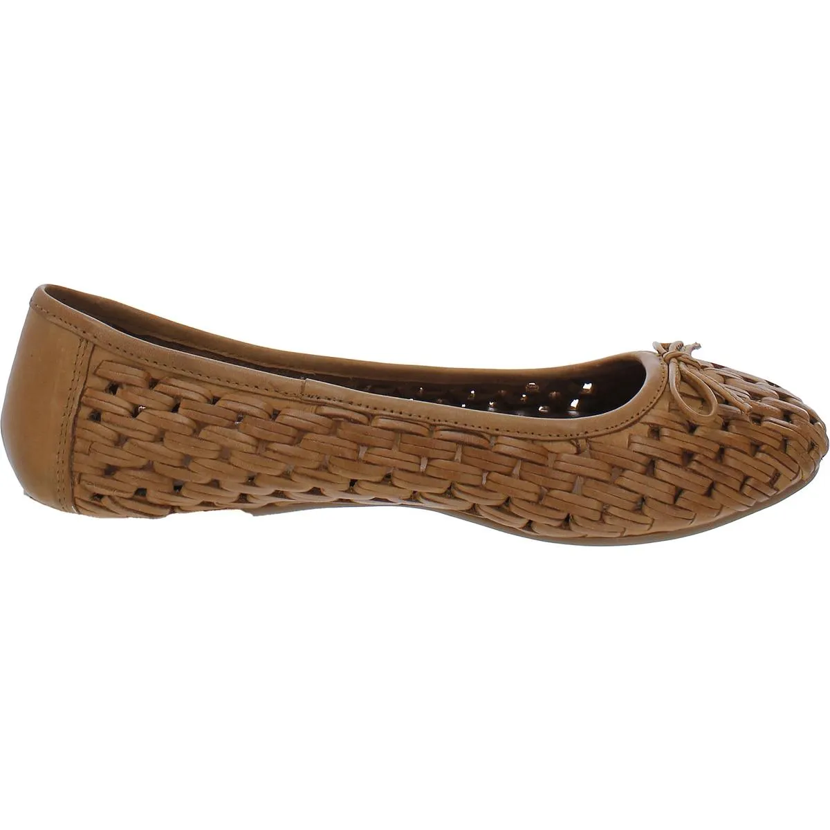 MOGENI Womens Leather Ballet Flats
