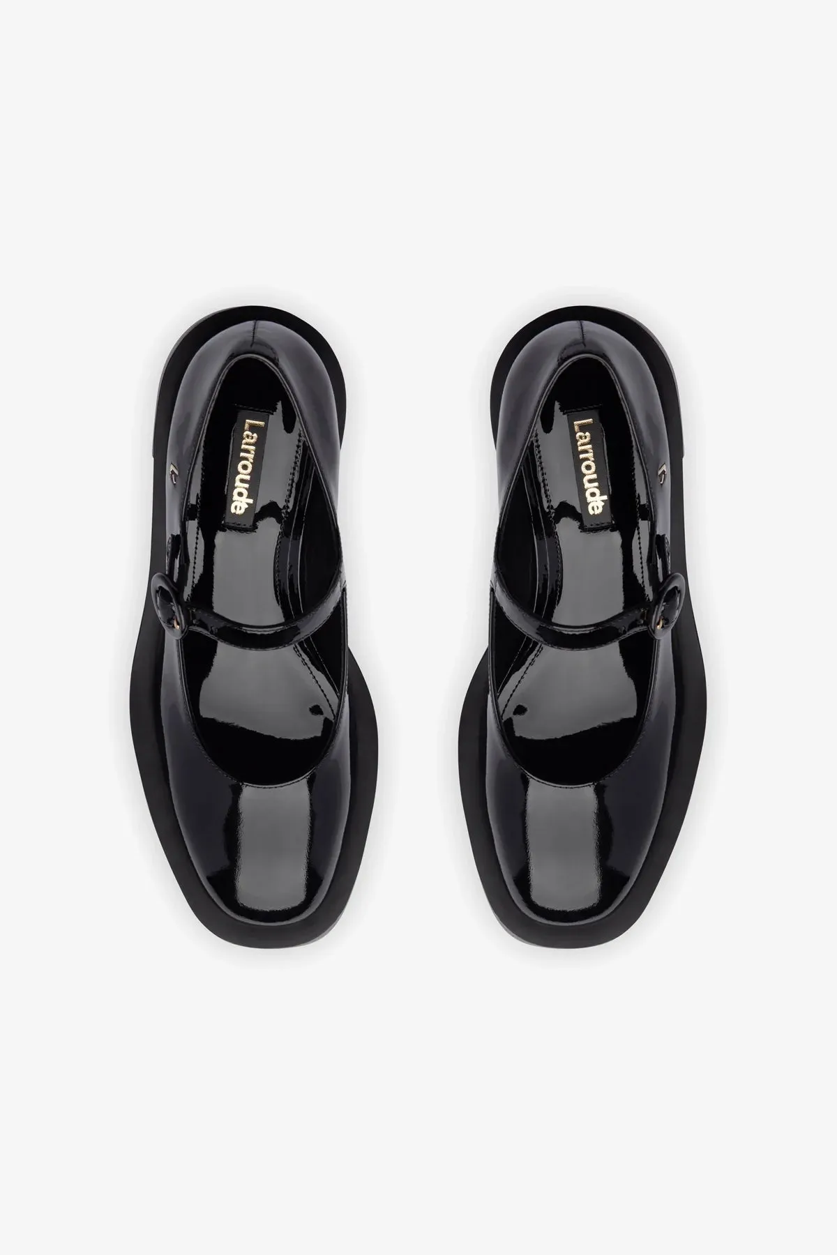 Olivia Platform Pump In Black Patent Leather