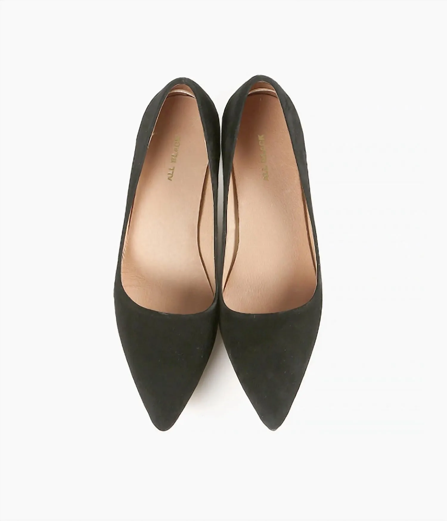Oval Kitten Pump In Black