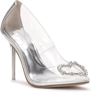 Poshyn Womens Metallic Pointed Toe Pumps