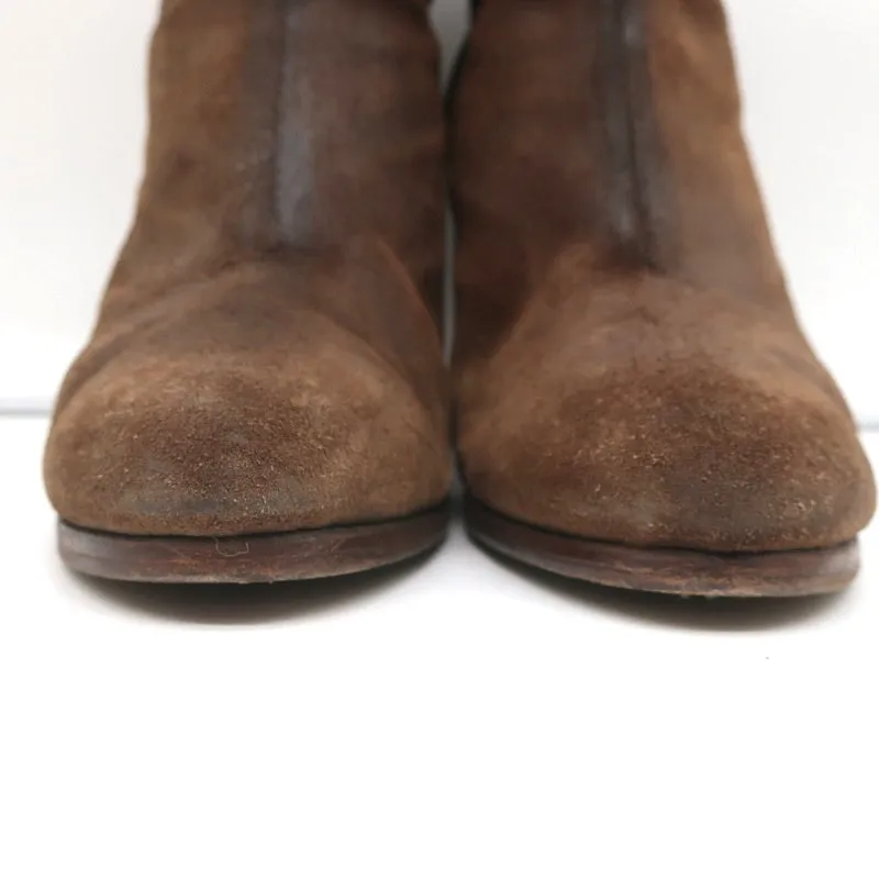 Rag & Bone Classic Newbury Ankle Boots Brown Suede Size 9 High Heel Booties