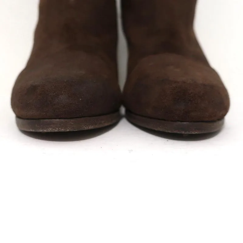 Rag & Bone Kinsey Ankle Boots Brown Suede & Leather Size 38 High Heel