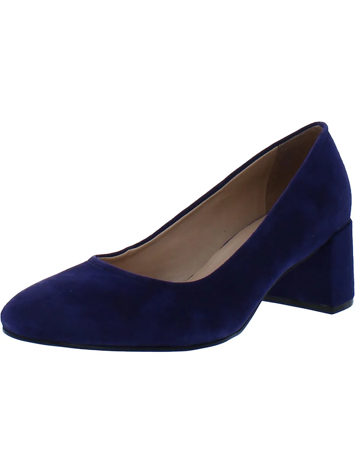 Rebecca Womens Suede Block Heel Pumps