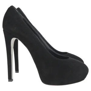 Ren?? Caovilla Platform Pumps in Black Suede