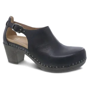 Sassy Heel In Black Milled Burnished