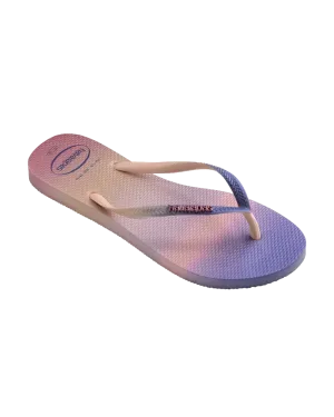 Slim Gradient Sunset Flip Flops in Ballet Rose