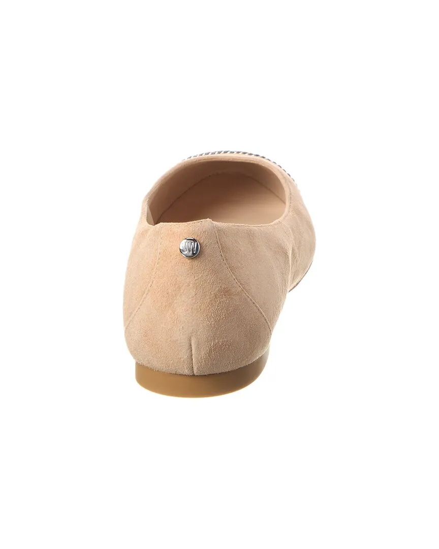 Stuart Weitzman Milla Chain Suede Ballet Flat
