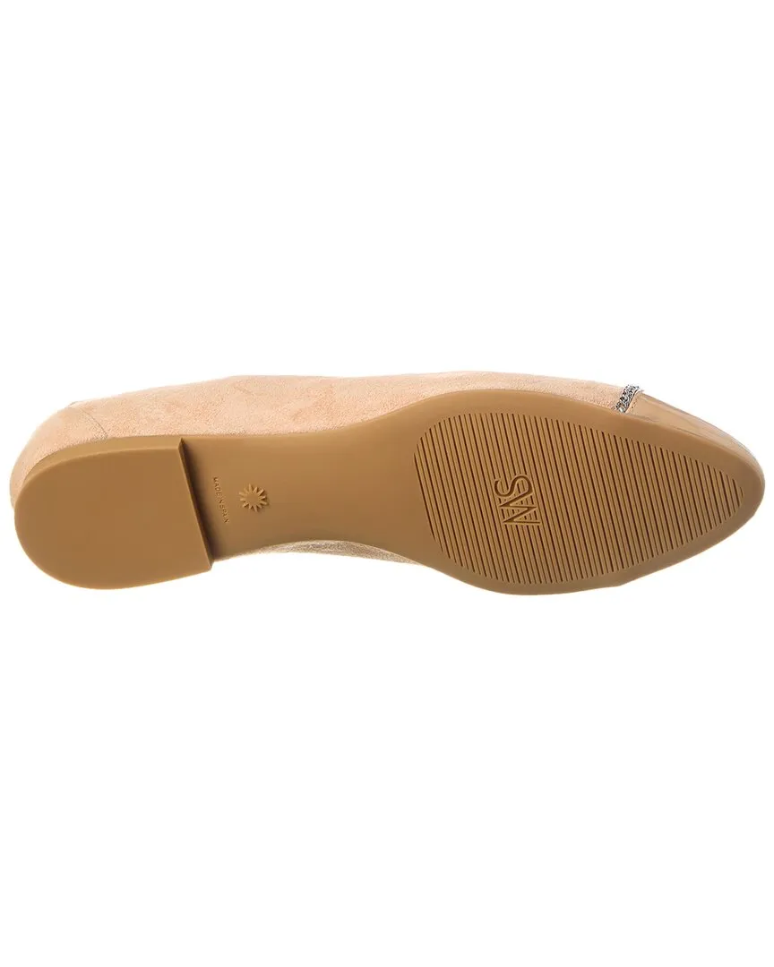 Stuart Weitzman Milla Chain Suede Ballet Flat