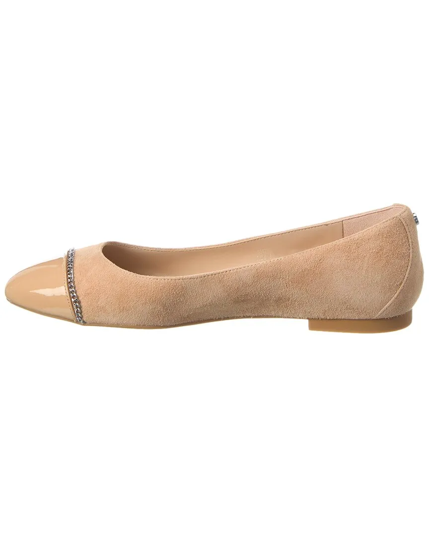 Stuart Weitzman Milla Chain Suede Ballet Flat